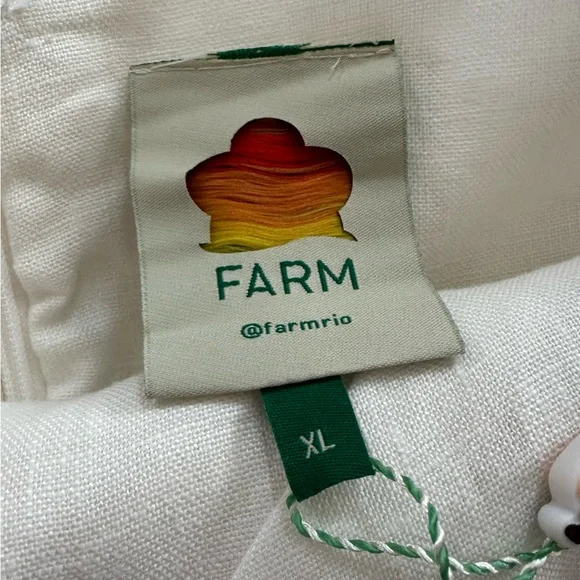 Farm Rio White 3d Flower Bodice Mini Dress - Picture 4 of 9